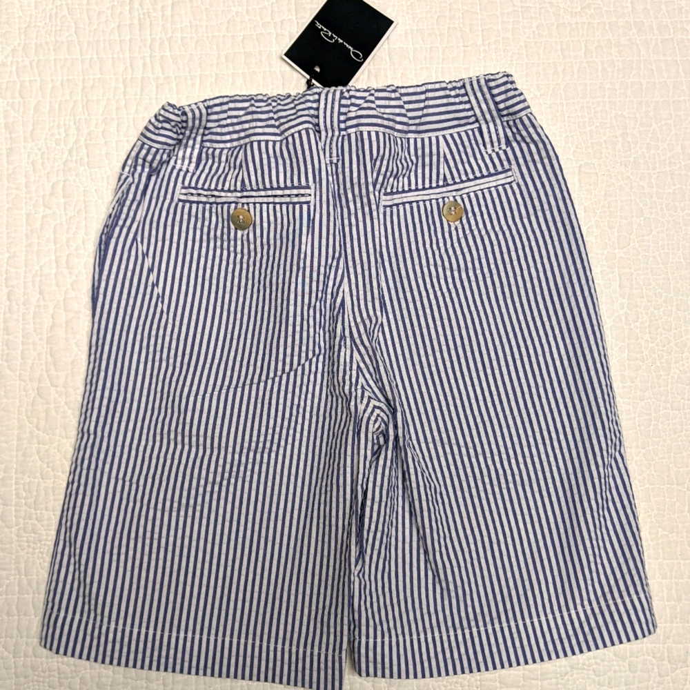 Oscar de la Renta seersucker shorts, size 6 - Picture 5 of 5